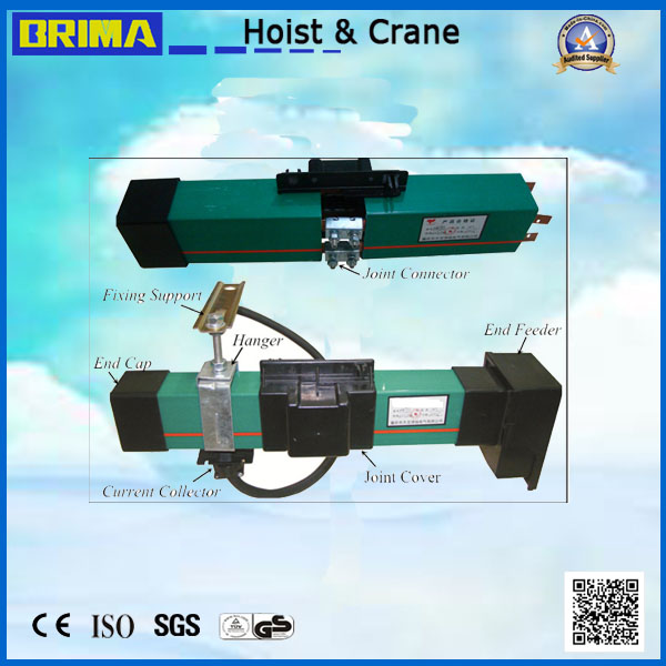 Крановая токопроводящая система Закрытая силовая направляющая Тележка Шинная шина Токопроводящая шина